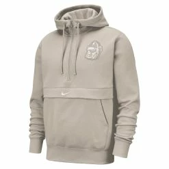 Nike Men's Cream Georgia Bulldogs Club Half-Zip Hoodie -Nike Sales DSCO1161060267 6662 ALT2