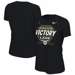 Nike Women's Black Georgia Bulldogs College Football Playoff 2021 National S Locker Room Victory Lane T-Shirt