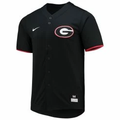 Nike Men's Black Georgia Bulldogs Replica Baseball Jersey -Nike Sales DSCO1161611431 1007 ALT2