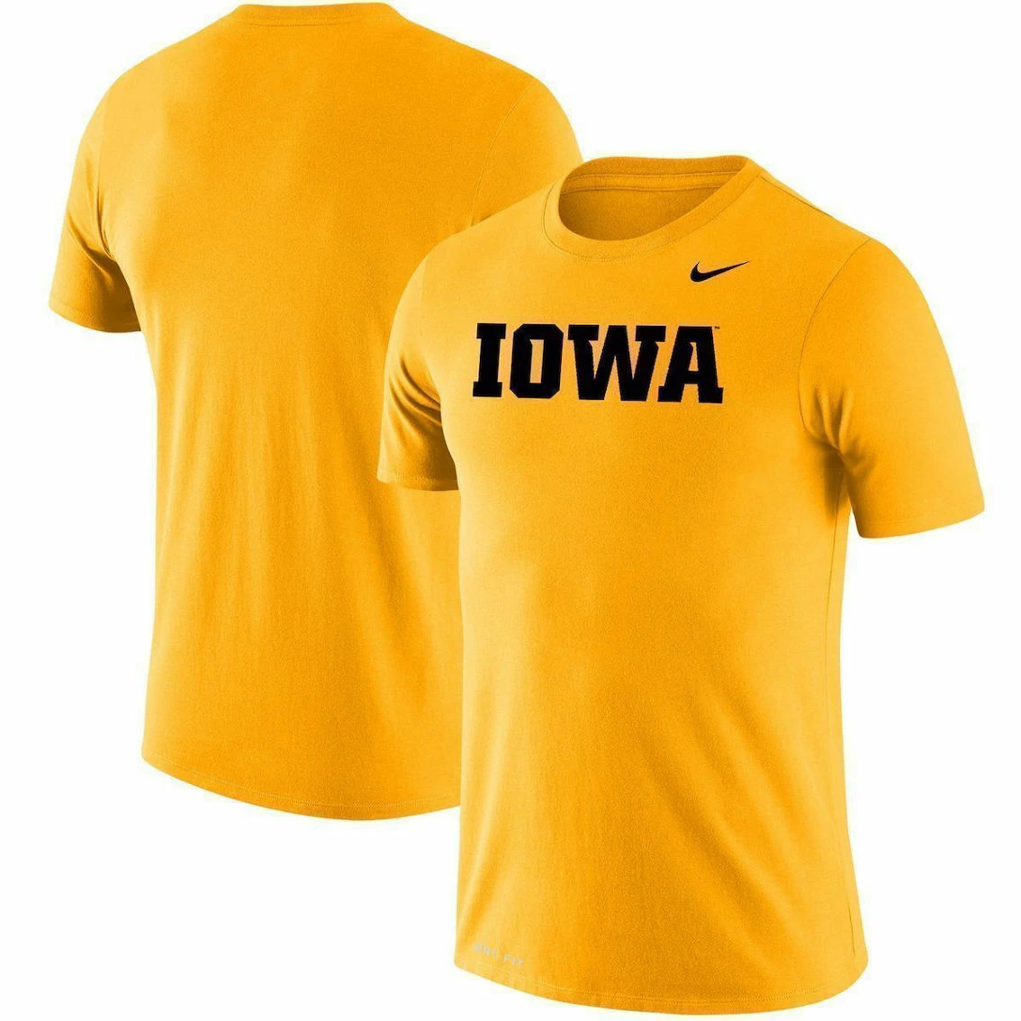 Nike Men's Gold Iowa Hawkeyes School Logo Legend Performance T-Shirt 1 Nike Men's Gold Iowa Hawkeyes School Logo Legend Performance T-Shirt