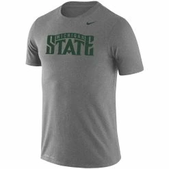 Nike Men's Heathered Gray Michigan State Spartans School Logo Legend Performance T-Shirt -Nike Sales DSCO1136762102 1927 ALT2