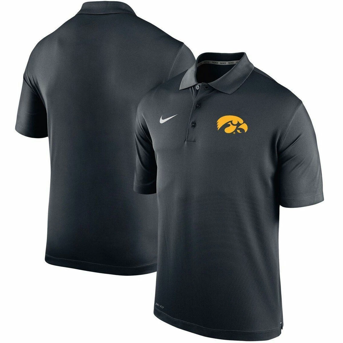 Nike Men's Black Iowa Hawkeyes Big & Tall Primary Logo Varsity Performance Polo 1 Nike Men's Black Iowa Hawkeyes Big & Tall Primary Logo Varsity Performance Polo