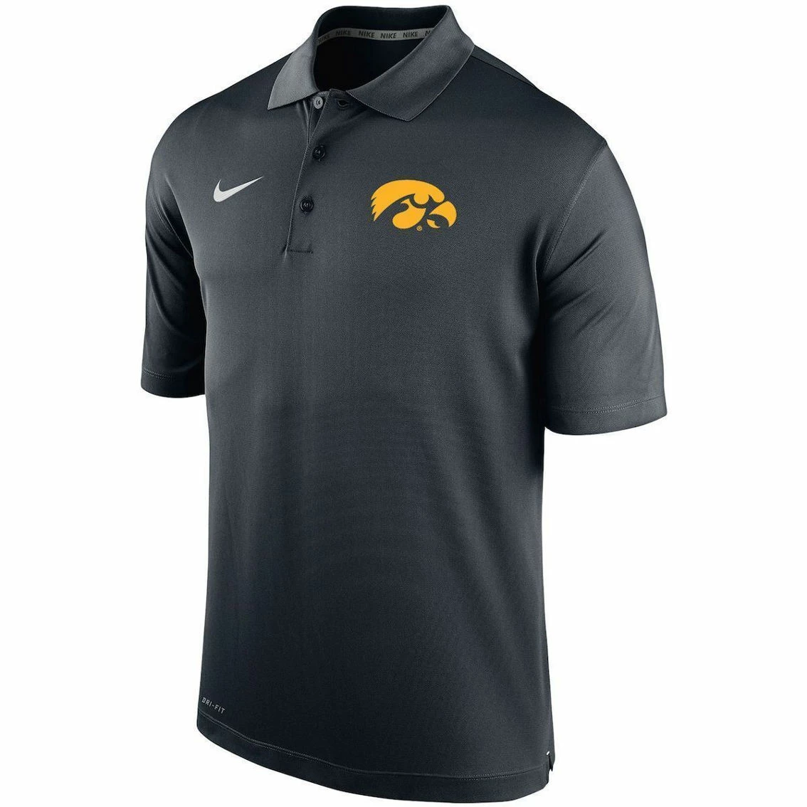 Nike Men's Black Iowa Hawkeyes Big & Tall Primary Logo Varsity Performance Polo 3 Nike Men's Black Iowa Hawkeyes Big & Tall Primary Logo Varsity Performance Polo - Image 3