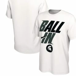 Nike Men's White Michigan State Spartans Ball In Bench T-Shirt