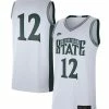 Nike Men's #12 White Michigan State Spartans Limited Retro Basketball Jersey