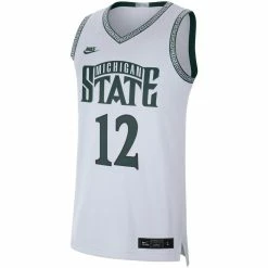 Nike Men's #12 White Michigan State Spartans Limited Retro Basketball Jersey -Nike Sales DSCO1136765145 3550 ALT2