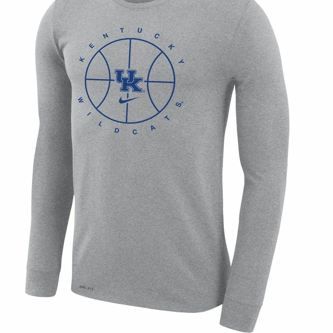 Men's Nike Heathered Gray Kentucky Wildcats Basketball Icon Legend Performance Long Sleeve T-Shirt 3 Men's Nike Heathered Gray Kentucky Wildcats Basketball Icon Legend Performance Long Sleeve T-Shirt - Image 3