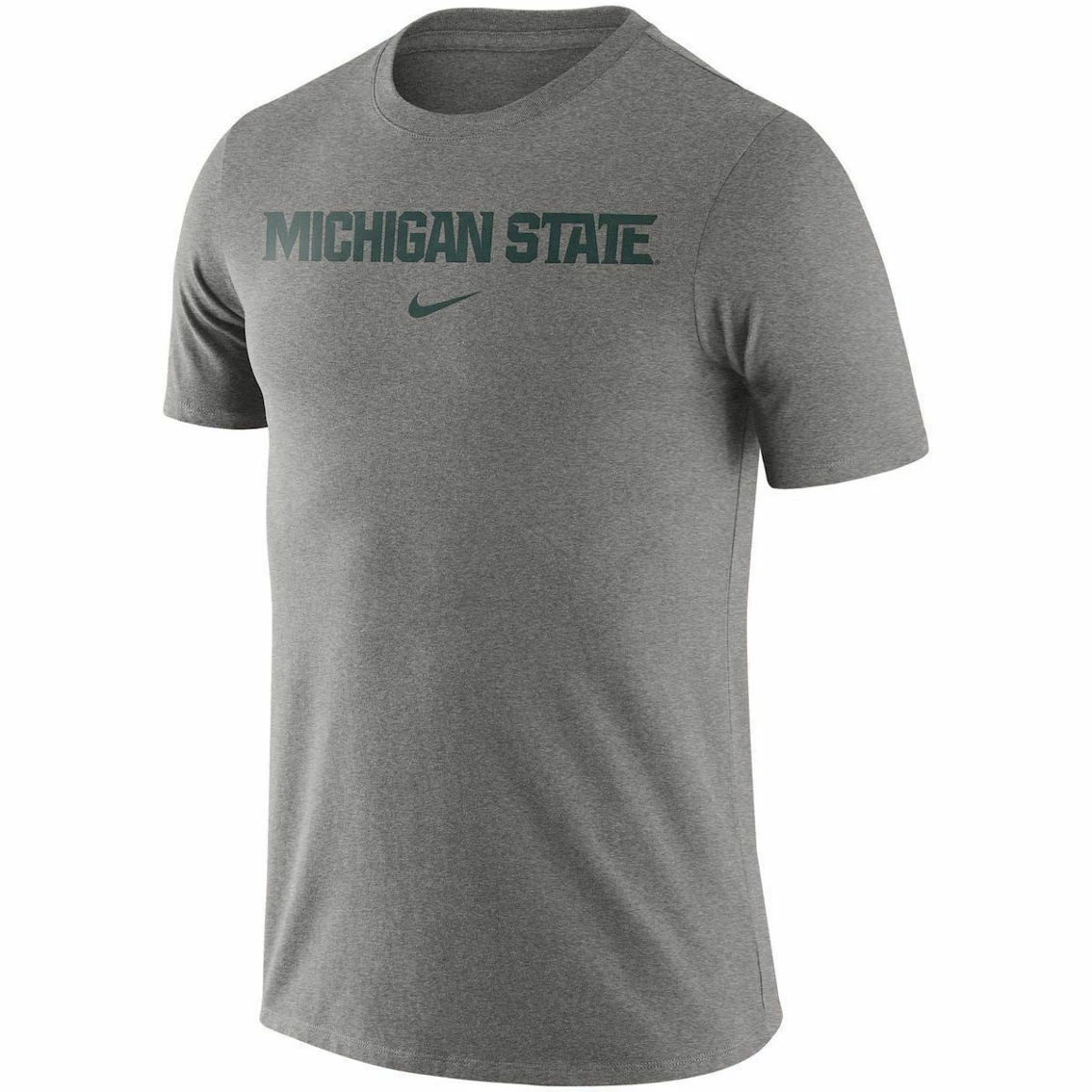 Nike Men's Heathered Gray Michigan State Spartans Essential Wordmark T-Shirt 3 Nike Men's Heathered Gray Michigan State Spartans Essential Wordmark T-Shirt - Image 3