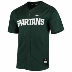 Nike Men's Green Michigan State Spartans Vapor Untouchable Elite Full-Button Replica Baseball Jersey -Nike Sales DSCO1136772495 2041 ALT2