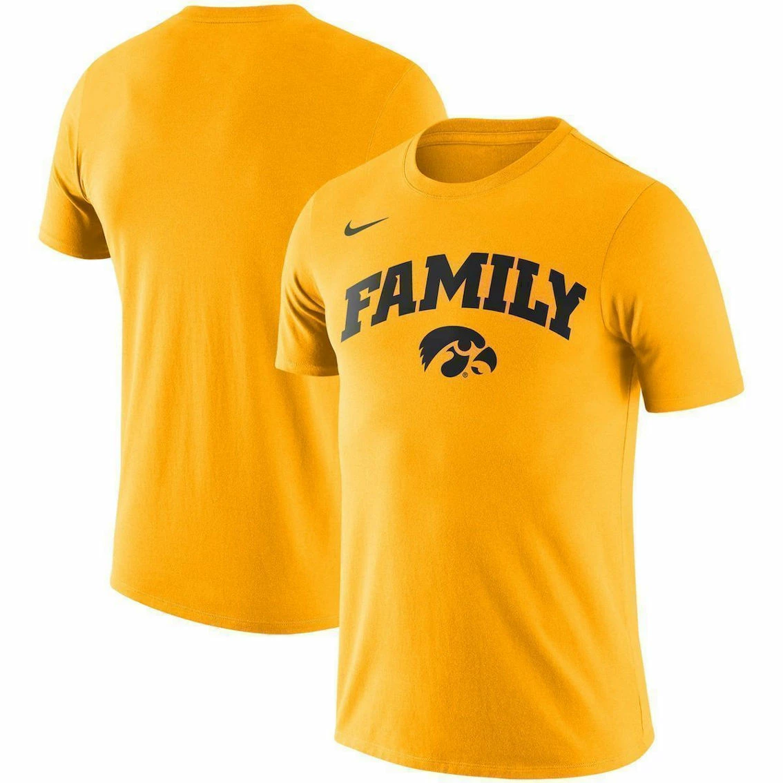 Men's Nike Gold Iowa Hawkeyes Family T-Shirt 2 Men's Nike Gold Iowa Hawkeyes Family T-Shirt - Image 2
