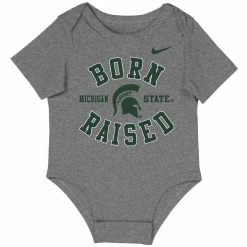 Nike Newborn & Infant Charcoal Michigan State Spartans Born N' Raised Bodysuit