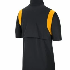 Nike Men's Black Iowa Hawkeyes 2021 Coaches Short Sleeve Quarter-Zip Jacket -Nike Sales DSCO1136777144 1007 ALT3