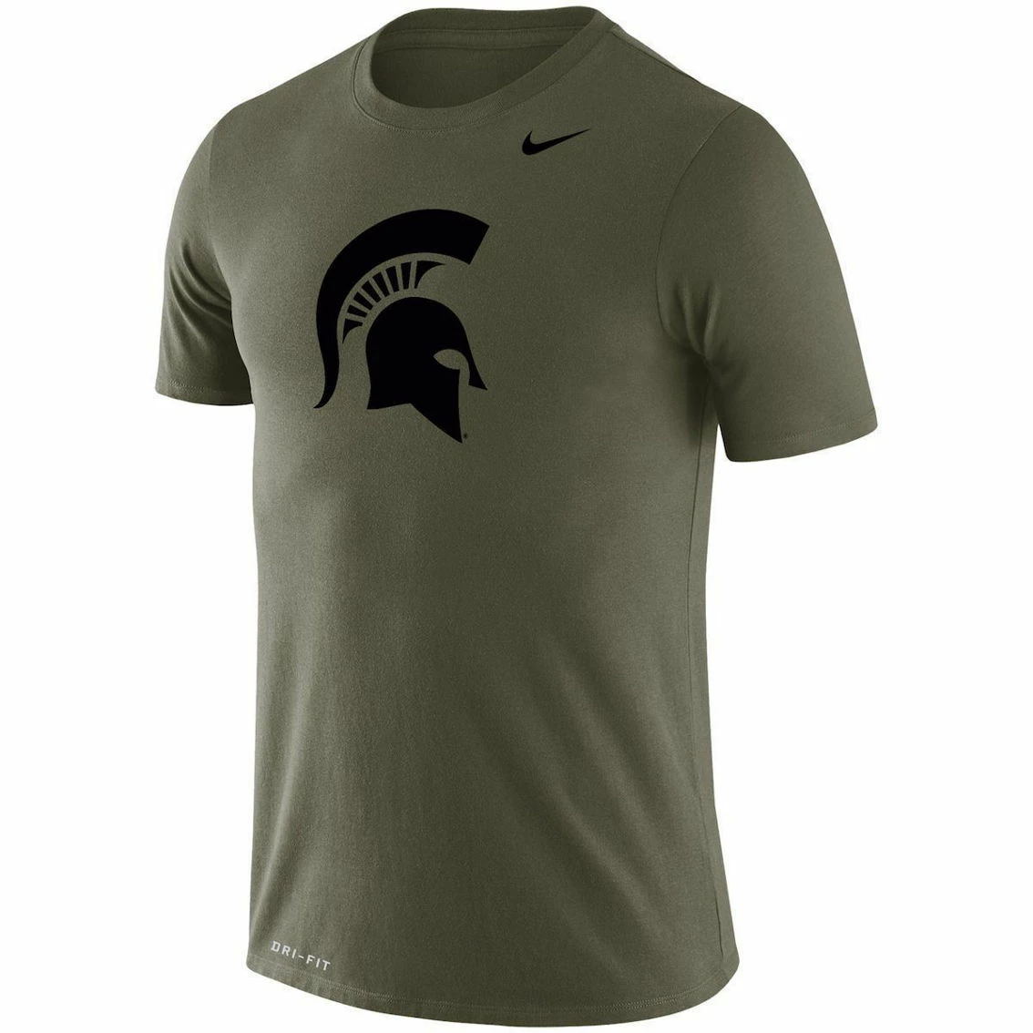 Nike Men's Olive Michigan State Spartans Tonal Logo Legend Performance T-Shirt 3 Nike Men's Olive Michigan State Spartans Tonal Logo Legend Performance T-Shirt - Image 3