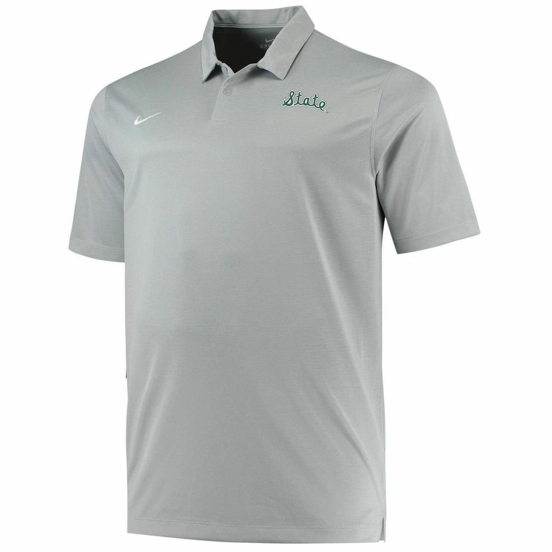 Nike Men's Heathered Gray Michigan State Spartans Big & Tall Performance Polo 3 Nike Men's Heathered Gray Michigan State Spartans Big & Tall Performance Polo - Image 3