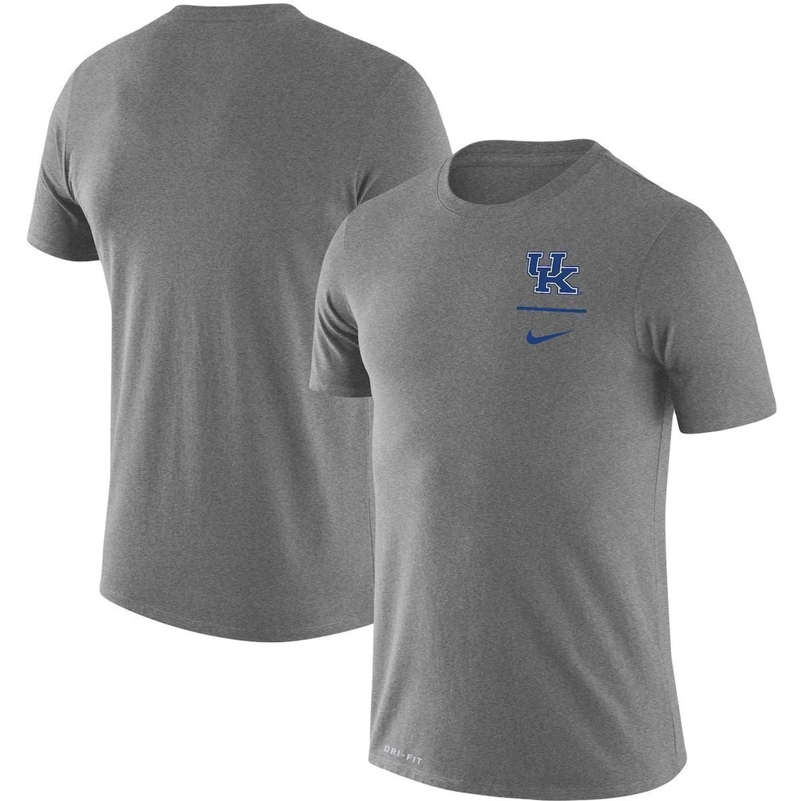 Nike Men's Heathered Gray Kentucky Wildcats Logo Stack Legend Performance T-Shirt 2 Nike Men's Heathered Gray Kentucky Wildcats Logo Stack Legend Performance T-Shirt - Image 2