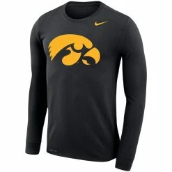 Nike Men's Black Iowa Hawkeyes Big & Tall Primary Logo Legend Performance Long Sleeve T-Shirt -Nike Sales DSCO1137145680 1007 ALT2