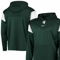 Nike Men's Green Michigan State Spartans Sideline Jersey Pullover Hoodie