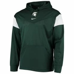 Nike Men's Green Michigan State Spartans Sideline Jersey Pullover Hoodie -Nike Sales DSCO1137450694 2041 ALT2