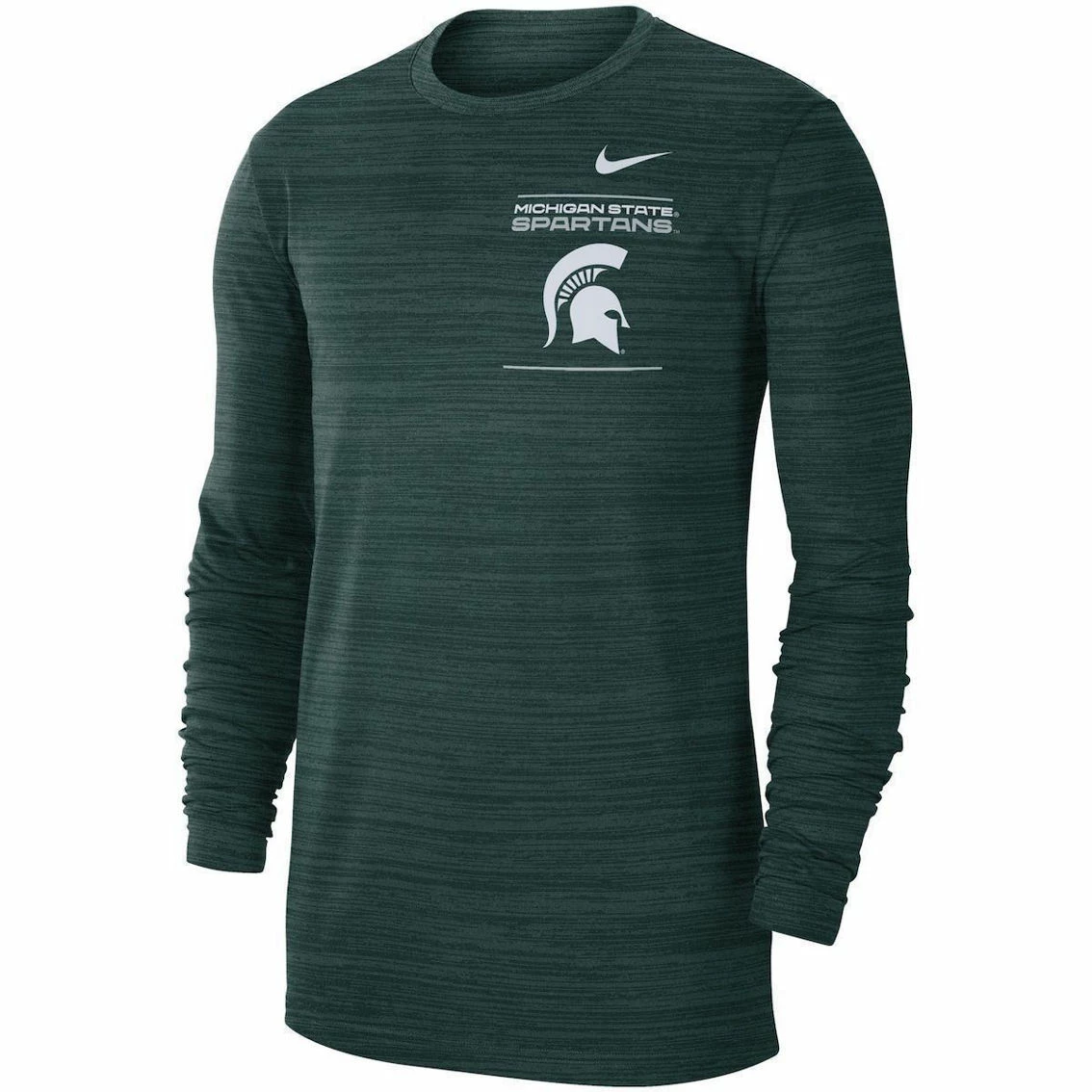 Nike Men's Green Michigan State Spartans 2021 Sideline Velocity Performance Long Sleeve T-Shirt 3 Nike Men's Green Michigan State Spartans 2021 Sideline Velocity Performance Long Sleeve T-Shirt - Image 3