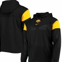 Men's Nike Black Iowa Hawkeyes Sideline Jersey Pullover Hoodie