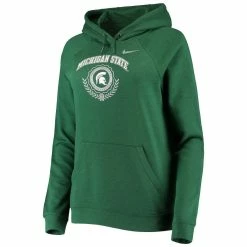 Nike Women's Green Michigan State Spartans Varsity Fleece Tri-Blend Raglan Pullover Hoodie -Nike Sales DSCO1137813679 2041 ALT2