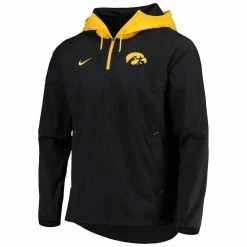 Men's Nike Black/Gold Iowa Hawkeyes Player Quarter-Zip Jacket -Nike Sales DSCO1140227624 1007 ALT2