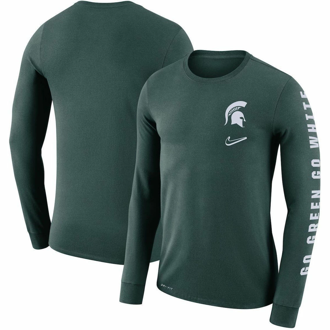 Nike Men's Green Michigan State Spartans Local Mantra Performance Long Sleeve T-Shirt 2 Nike Men's Green Michigan State Spartans Local Mantra Performance Long Sleeve T-Shirt - Image 2