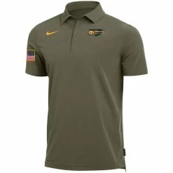 Nike Men's Olive Iowa Hawkeyes UV Collegiate Performance Polo -Nike Sales DSCO1140228362 2068 ALT2