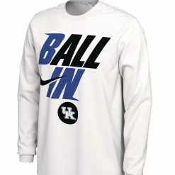 Nike Men's White Kentucky Wildcats Ball In Bench Long Sleeve T-Shirt -Nike Sales DSCO1140229640 3550 ALT2