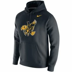 Nike Men's Black Iowa Hawkeyes Vintage School Logo Pullover Hoodie -Nike Sales DSCO1140299390 1007 ALT2