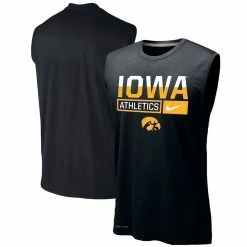 Nike Men's Black Iowa Hawkeyes Wordmark Drop Legend Performance Tank Top
