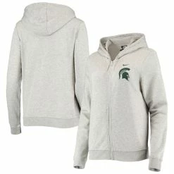 Nike Women's Heathered Gray Michigan State Spartans Varsity Fleece Full-Zip Hoodie