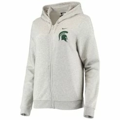 Nike Women's Heathered Gray Michigan State Spartans Varsity Fleece Full-Zip Hoodie 6 Nike Women's Heathered Gray Michigan State Spartans Varsity Fleece Full-Zip Hoodie -Nike Sales DSCO1140608262 1927 ALT2