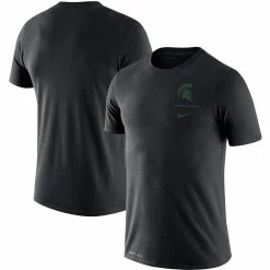Nike Men's Black Michigan State Spartans Logo Stack Legend Performance T-Shirt