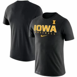 Nike Men's Black Iowa Hawkeyes Baseball Legend Performance T-Shirt