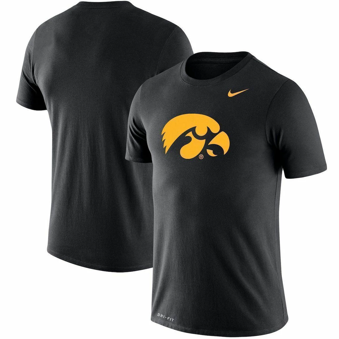 Nike Men's Black Iowa Hawkeyes School Logo Legend Performance T-Shirt 2 Nike Men's Black Iowa Hawkeyes School Logo Legend Performance T-Shirt - Image 2