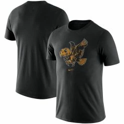 Nike Men's Black Iowa Hawkeyes Old-School Logo Tri-Blend T-Shirt