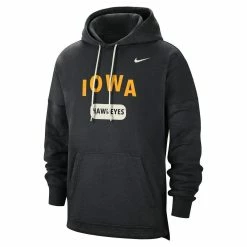 Nike Men's Black Iowa Hawkeyes Team Arch Fan Pullover Hoodie -Nike Sales DSCO1145086512 1007 ALT2