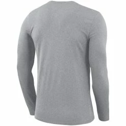 Nike Men's Heathered Gray Michigan State Spartans School Wordmark Logo Performance Legend Long Sleeve T-Shirt -Nike Sales DSCO1146363832 1927 ALT3