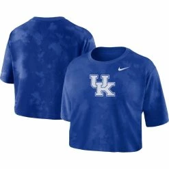 Nike Women's Royal Kentucky Wildcats Tie-Dye Cropped T-Shirt