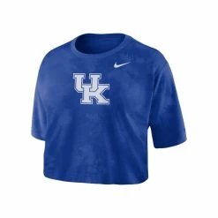Nike Women's Royal Kentucky Wildcats Tie-Dye Cropped T-Shirt -Nike Sales DSCO1146363980 1350 ALT2
