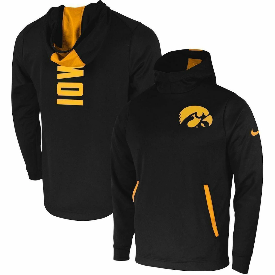 Nike Men's Black Iowa Hawkeyes 2-Hit Performance Pullover Hoodie 1 Nike Men's Black Iowa Hawkeyes 2-Hit Performance Pullover Hoodie