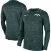 Nike Men's Green Michigan State Spartans Sideline Game Day Velocity Performance Long Sleeve T-Shirt