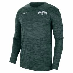 Nike Men's Green Michigan State Spartans Sideline Game Day Velocity Performance Long Sleeve T-Shirt -Nike Sales DSCO1146831066 2041 ALT2