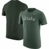 Nike Men's Heathered Green Michigan State Spartans Vintage Logo Tri-Blend T-Shirt