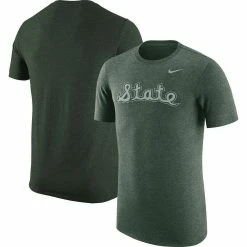 Nike Men's Heathered Green Michigan State Spartans Vintage Logo Tri-Blend T-Shirt