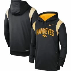 Nike Men's Black Iowa Hawkeyes 2022 Game Day Sideline Performance Pullover Hoodie