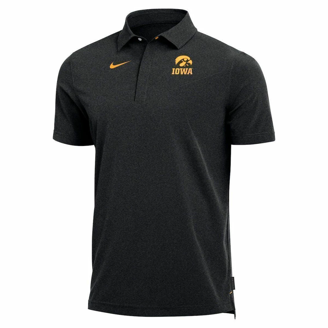Nike Men's Heathered Black Iowa Hawkeyes 2022 Coach Performance Polo 3 Nike Men's Heathered Black Iowa Hawkeyes 2022 Coach Performance Polo - Image 3
