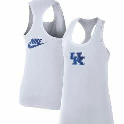 Nike Women's White Kentucky Wildcats Racerback 2-Hit Tank Top