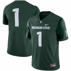 Nike Men's #1 Green Michigan State Spartans Game Jersey